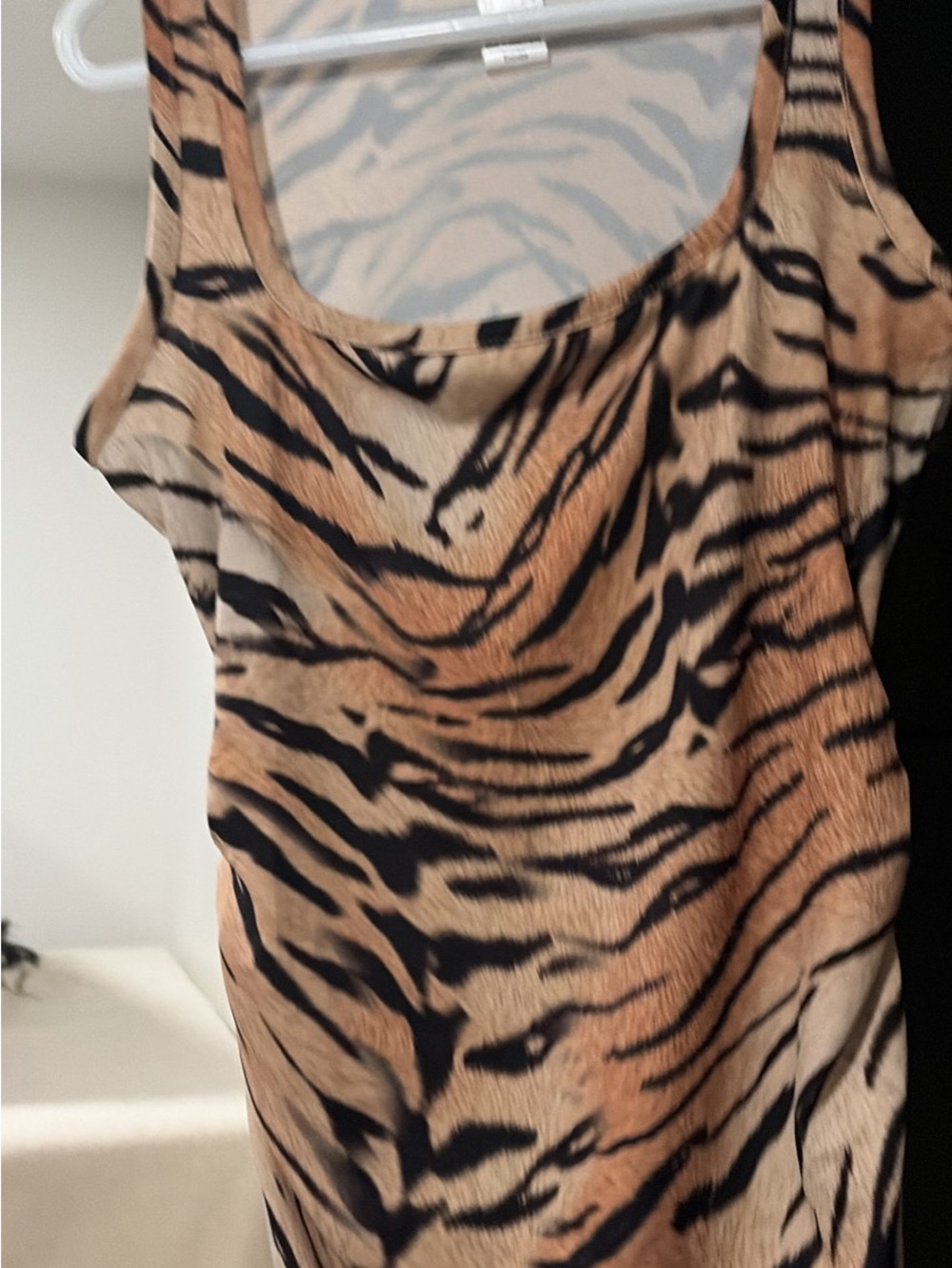 VENUS Tiger-Print Camisole in Brown and Black